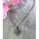 COLAR CORAÇÃO ADORO-TE MÃE - AÇO INOXIDÁVEL