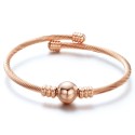 BRACELETE EM MALHA ROSA GOLD - AÇO INOXIDÁVEL