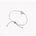 PULSEIRA CORAÇÃO COM MADREPÉROLA E ZIRCÔNIAS - AÇO INOXIDÁVEL