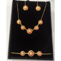 CONJUNTO 5 CARAMUJOS ESMALTE VERMELHO - AÇO INOXIDÁVEL