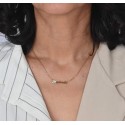 COLAR MADRINHA COM ZIRCÔNIAS - AÇO INOXIDÁVEL