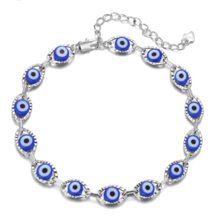 Pulseira Olho Turco em Aço Inoxidável