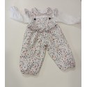 JARDINEIRA E BLUSA - FLORES