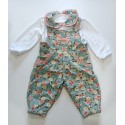 JARDINEIRA E BLUSA - FLORES