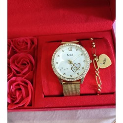 Conjunto Relógio e pulseira - Mãe