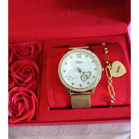 Conjunto Relógio e pulseira - Mãe