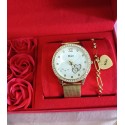CONJUNTO RELÓGIO E PULSEIRA MÃE - AÇO INOXIDÁVEL
