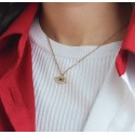 COLAR OLHO TURCO COM ZIRCÔNIAS - AÇO INOXIDÁVEL