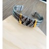PULSEIRA BRACELETE COM ZIRCÔNIAS - AÇO INOXIDÁVEL