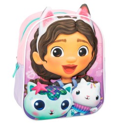 Mochila Pré Escolar 3D Gabby´s Dollhouse 27cm