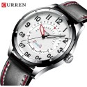 RELÓGIO CURREN HOMEM - BRACELETE EM PELE