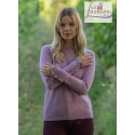 CAMISOLA MALHA COM PORMENORES DE FOLHOS E BOTÕES DOURADOS