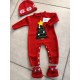 Conjunto de Natal 3 Peças - Fato, Gorro e Sapatinhos