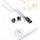 CONJUNTO EM AÇO INOXIDÁVEL E CRISTAL