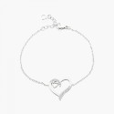 PULSEIRA CORAÇÃO COM ZIRCÔNIAS - AÇO INOXIDÁVEL