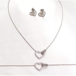CONJUNTO CORAÇÃO AÇO INOXIDÁVEL