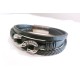 PULSEIRA SERPENTE - COURO E AÇO INOXIDÁVEL