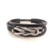 PULSEIRA NÓ MARINHO - COURO E AÇO INOXIDÁVEL