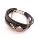 PULSEIRA LEME - COURO E AÇO INOXIDÁVEL
