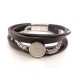 PULSEIRA LEME - COURO E AÇO INOXIDÁVEL