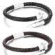 PULSEIRA PREGO - COURO E AÇO INOXIDÁVEL