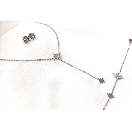 CONJUNTO DE ESTRELA EM AÇO INOXIDÁVEL E ZIRCÔNIA