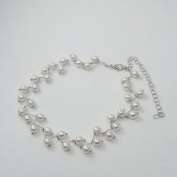 COLAR GARGANTILHA COM PÉROLAS - AÇO INOXIDÁVEL