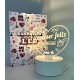 CANDEEIRO LED "PARA SER FELIZ QUE SEJA CONTIGO"