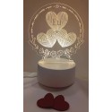 CANDEEIRO LED "EU AMO-TE MUITO"