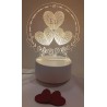 CANDEEIRO LED "EU AMO-TE MUITO"