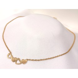 COLAR CORAÇÕES - AÇO INOXIDÁVEL