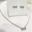 CONJUNTO INFINITO COM ZIRCÔNIAS - AÇO INOXIDÁVEL