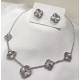 CONJUNTO TREVO COM TEXTURA - AÇO INOXIDÁVEL