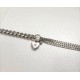 PULSEIRA CORAÇÃO E BRILHANTES - AÇO INOXIDÁVEL