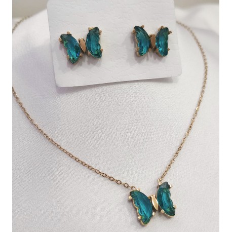 CONJUNTO BUTTERFLY CRISTAL - AÇO INOXIDÁVEL