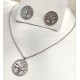 CONJUNTO ÁRVORE DA VIDA MADREPÉROLA - AÇO INOXIDÁVEL