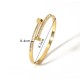 BRACELETE PREGO COM ZIRCÔNIA - AÇO INOXIDÁVEL