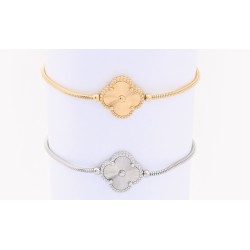 PULSEIRA TREVO AJUSTÁVEL - AÇO INOXIDÁVEL