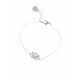 PULSEIRA FLOR DE LÓTUS COM ZIRCÔNIAS - AÇO INOXIDÁVEL