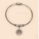 PULSEIRA ÁRVORE DA VIDA COM BRILHANTES - AÇO INOXIDÁVEL