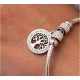 PULSEIRA ÁRVORE DA VIDA COM BRILHANTES - AÇO INOXIDÁVEL
