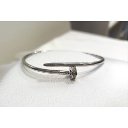 PULSEIRA BRACELETE DE PREGO COM BRILHANTES - AÇO INOXIDÁVEL