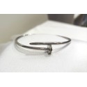 PULSEIRA BRACELETE DE PREGO COM BRILHANTES - AÇO INOXIDÁVEL