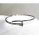 PULSEIRA BRACELETE DE PREGO COM BRILHANTES - AÇO INOXIDÁVEL