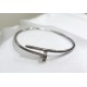 PULSEIRA BRACELETE DE PREGO COM BRILHANTES - AÇO INOXIDÁVEL