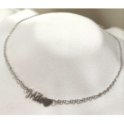 COLAR COM A PALAVRA MÃE - AÇO INOXIDÁVEL