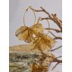 BRINCOS ARGOLA COM FOLHAS EM AÇO INOXIDÁVEL