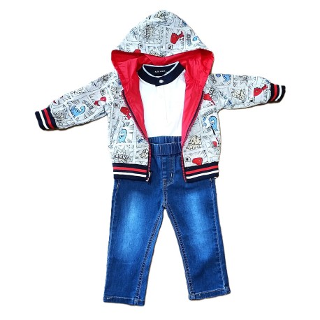 CONJUNTO DINOSSAUROS REVERSÍVEL MENINO