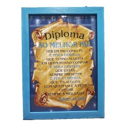 DIPLOMA COM MOLDURA DIA DO PAI