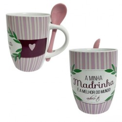 CONJUNTO CANECA MADRINHA - CERÂMICA